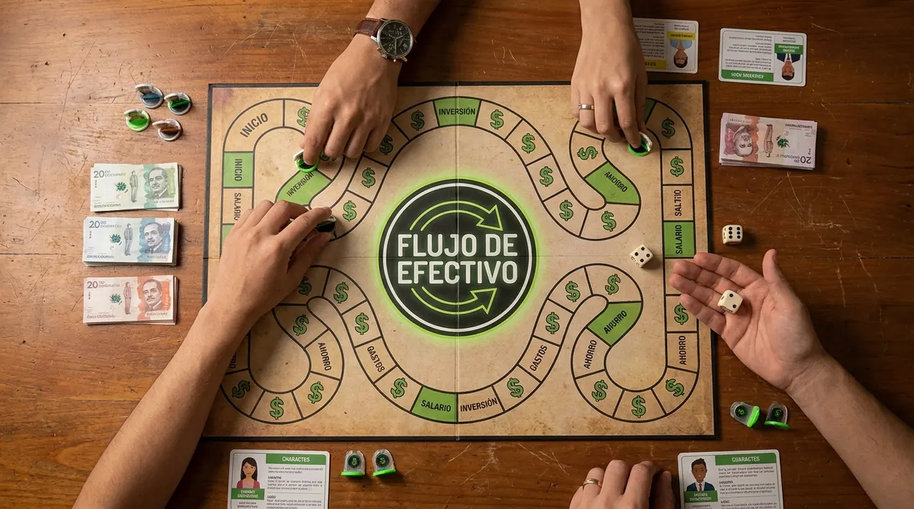 Tablero del juego CASHFLOW en sesión grupal